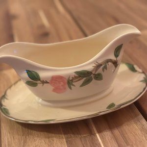 VINTAGE FRANCISCAN DESERT ROSE USA SAUCE DISH/ GRAVY BOAT
